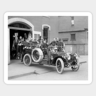 Fire Squad, 1911. Vintage Photo Magnet